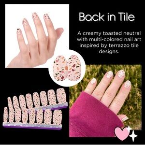 Creamy Toasted Neutral Terrazzo Nail Wraps - Multi-Color Nail Art